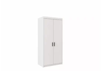 Biała Szafa dwudrzwiowa Ele 2 D w stylu loftowym