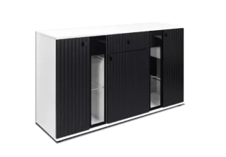 Komoda Salor w kolorze Czarnym + Biały do sypialni