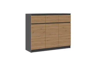 Nowoczesna komoda Dalio 3D3S bez uchwytów