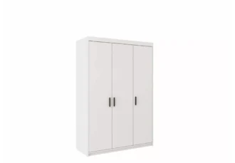 Pojemna szafa Ele 3 drzwiowa w białym kolorze