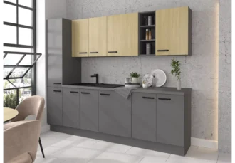 Meble kuchenne Dalia z systemem cichego domykania drzwi i szuflad