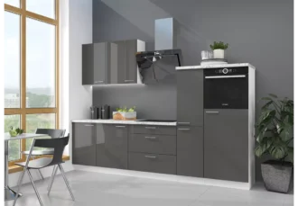 Nowoczesne meble kuchenne Nicea II z systemem cichego domykania szuflad i drzwi
