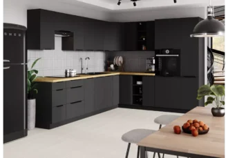 Nowoczesny zestaw mebli kuchennych Neros z funkcją cichego domykania